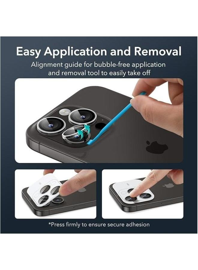 PROMASS Camera lens protector for iPhone 15 pro Tempered glass metal individual ring cover - Image 4