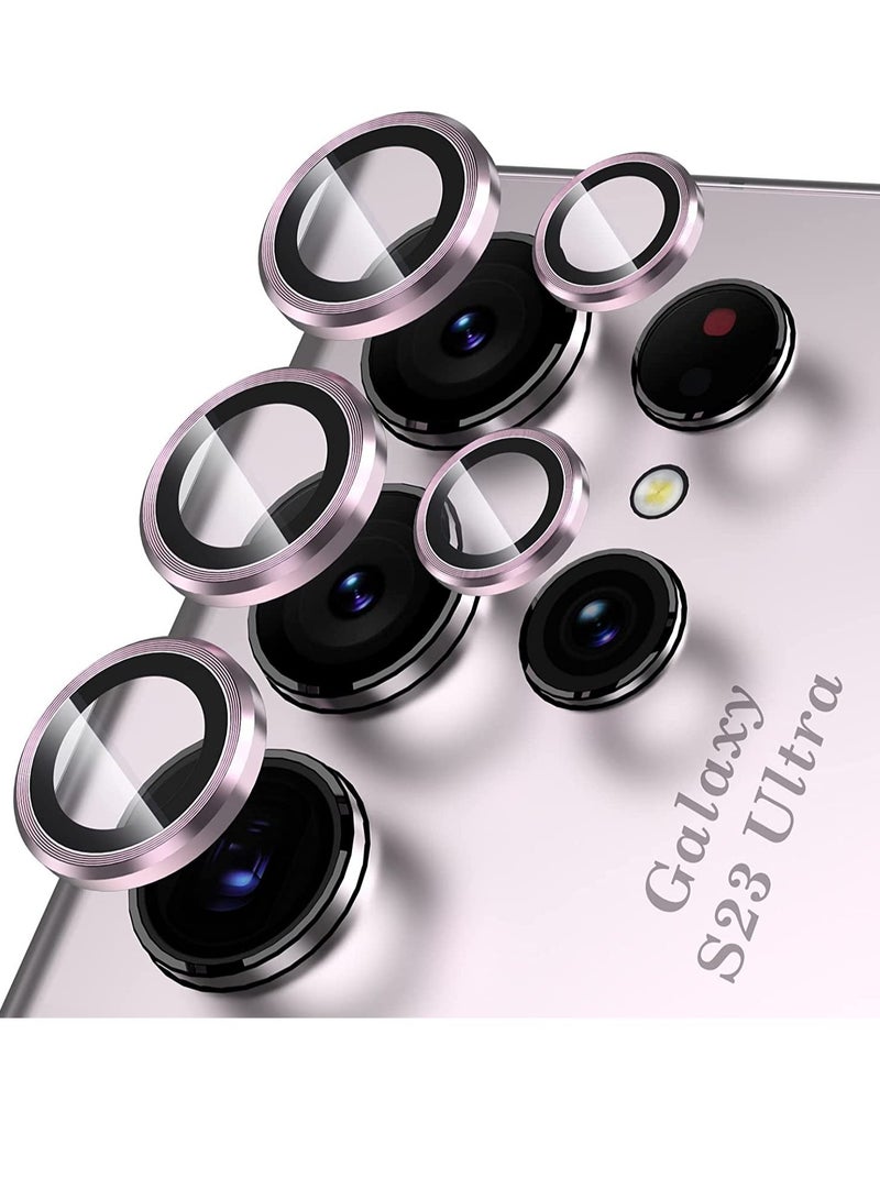 ELTRAZONE Samsung Galaxy S23 Ultra Camera Lens Protector, Tempered Glass Camera Screen Protector Individual Metal Ring Lens Cover - Image 1
