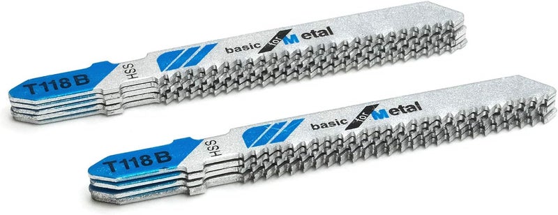TAROSE 10-Piece T118B 3 Inch 12 TPI Assorted T-Shank Jig Saw Blades Set for Cutting Metal - Image 2