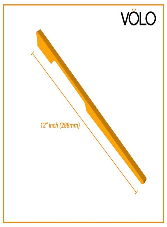 VOLO Cabinet Handles - Multi-Use Aluminium Pull Handles for Wardrobes, Drawers, Sliding Closets & Doors in Kitchen, Office & Bedroom | Pack of 2 (SAC-40) (Gold, 288MM (12 INCH)) - Image 2