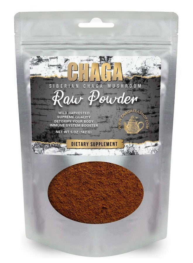ChagaTeaShop مسحوق فطر تشاجا السيبيري الخام المحصود من البرية طبيعي بالكامل 5 أوقية (142 جرام) - Image 1