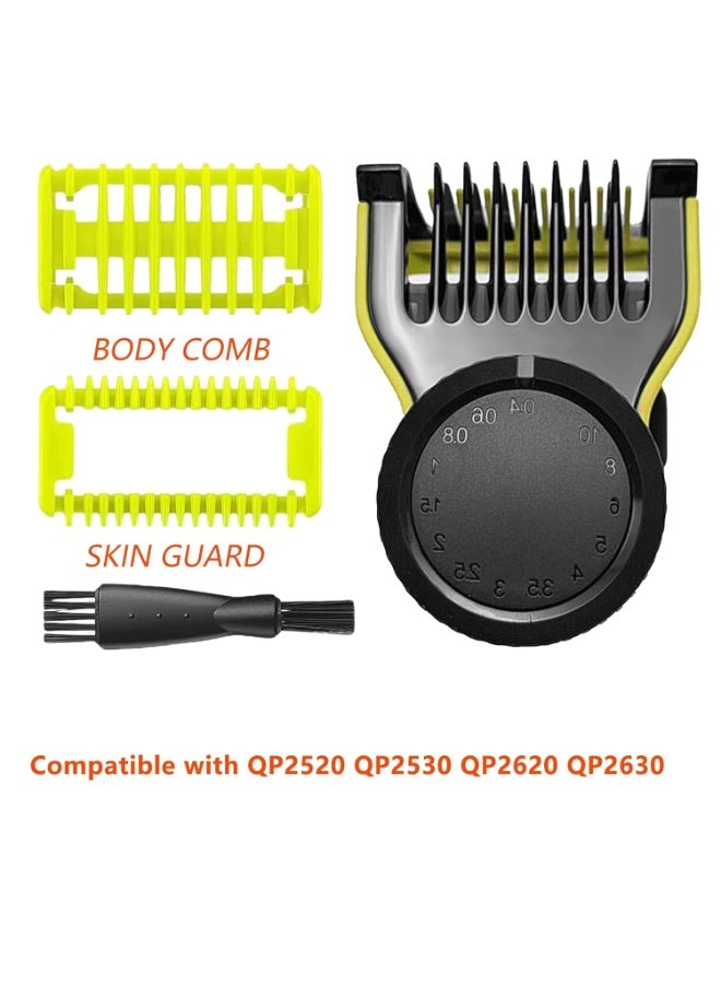 FAYET 14-in-1 Adjustable Guards & Combs Set for Philips OneBlade QP2520/2530/2620/2630, Precision Trimming Attachments 0.4–10mm for Beard & Body Hair - Image 3