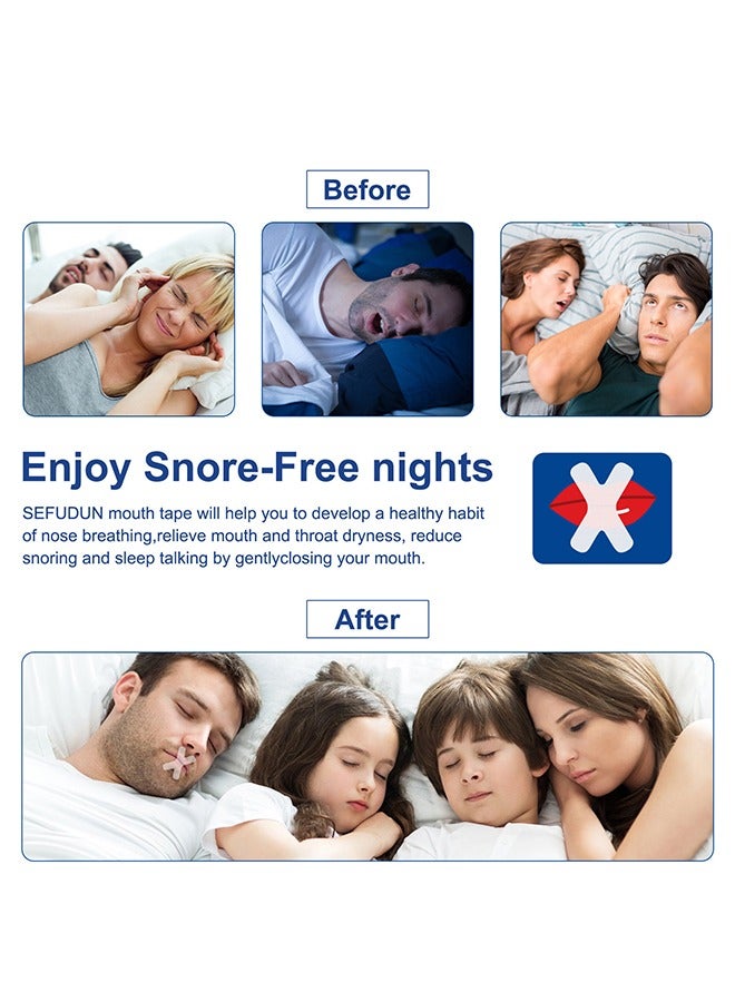 SOUTH MOON 60Pcs X-Shaped Mouth Breathing Correction Patch, Sleep Closed Mouth Patch, Healthy Nasal Breathing And Anti-Snoring Artifact, Nighttime Sleeping, Mouth Breathing, And Loud Snoring  - Image 4