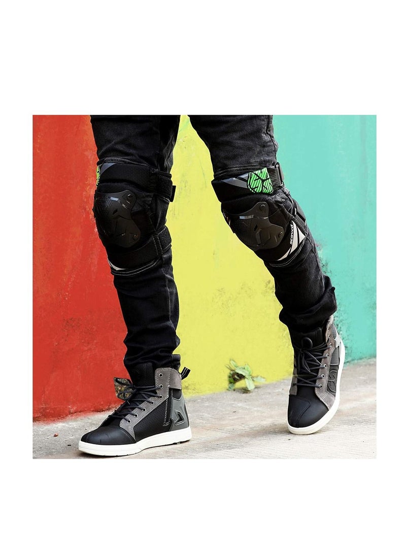 Scoyco حامي الركبة SCOYCO® Racing Enforcer لحماية الركبة والساق للدراجات النارية للرجال (أخضر، M) - Image 2