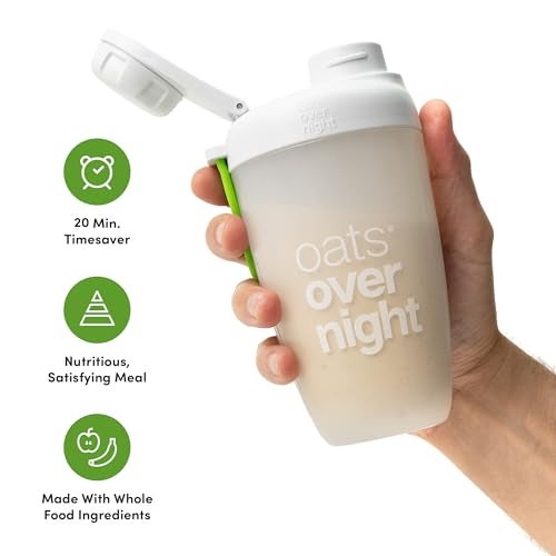 Oats Overnight -Classic Variety Pack High Protein, High Fiber Breakfast Shake - Gluten Free, Non GMO Oatmeal Strawberries & Cream, Green Apple Cinnamon & More (8 Pack) - Image 3