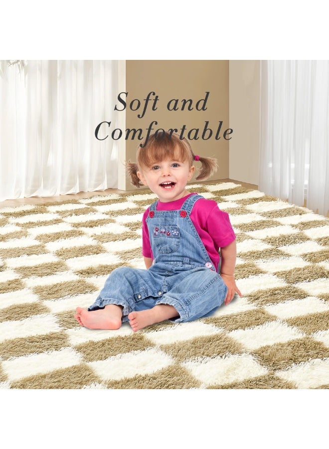 كي واي دي سجاد ناعم سجاد زغبي سجاد لغرفة المعيشة غرفة النوم ديكور منزلي سجادة غير منزلقة قابلة للغسيل زخرفة منزلية سجادة 100x160 سم - Image 4