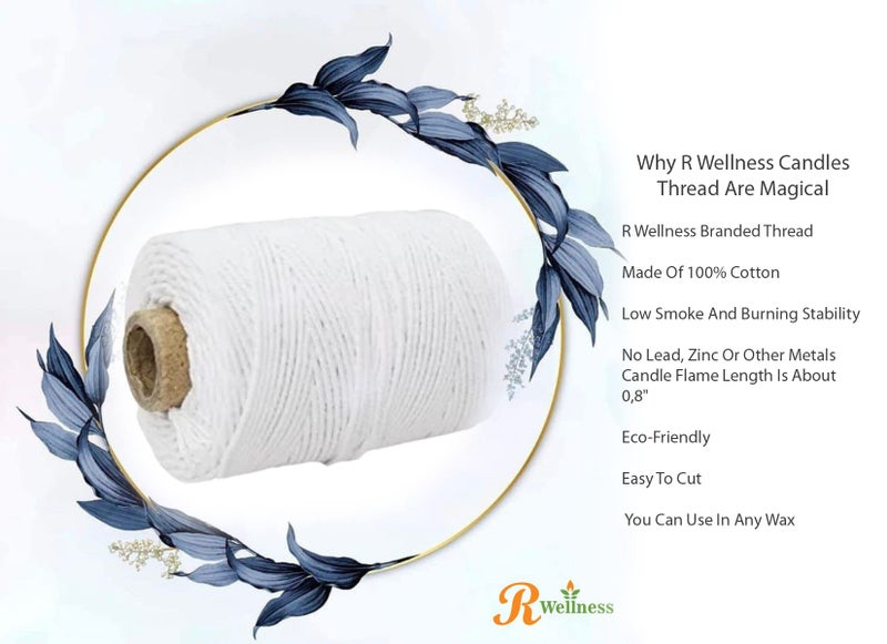 R Wellness Candle Making Wick Thread Cotton Roll 100 gram Pack of 3 - Image 3