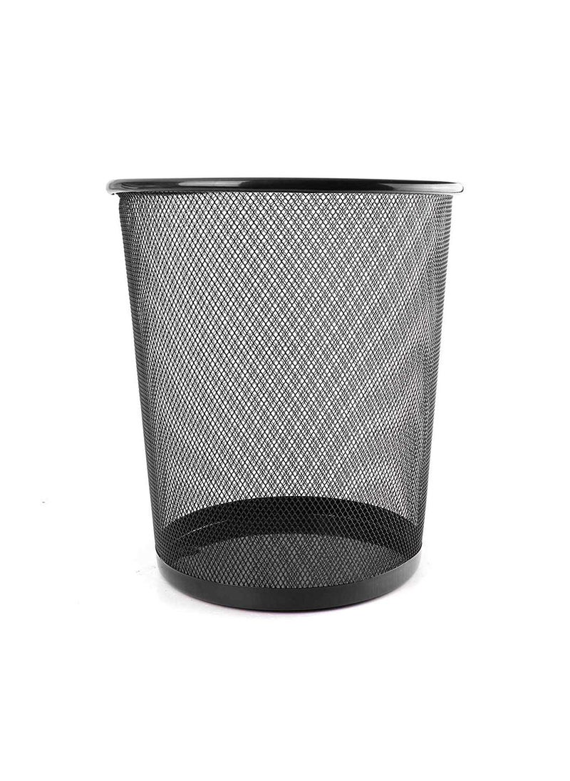 KPS KPS Metal Mesh Dustbin for Waste Papers Black  - Image 2