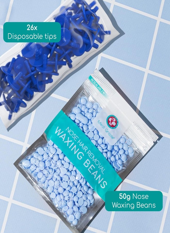 Medi Grade Nose Waxing Beads and Replacement Tips for the Medi Grade Nose Waxing Kit - Eco-friendly, Cost Effective Waxing Beads Refill for Unsightly, Itchy Nasal Hair - 50g of Beads and 26 Tips - Image 2