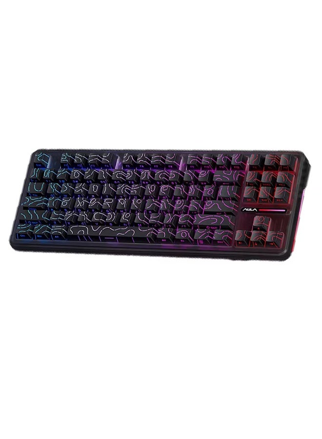 AULA F87 PRO Wireless Mechanical Keyboard 10000mAh battery, 80% TKL Custom Hot Swappable Keyboard, Gasket Mount Gaming Keyboard with PBT Keycaps, Kaihua Jizhi Axis Switch,2.4GHz/USB-C/BT5.0 RGB Backlit Mechanical Keyboard  - Image 1