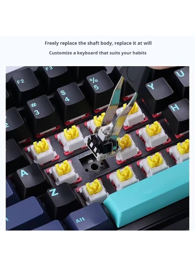 AULA F87 PRO Wireless Mechanical Keyboard 10000mAh battery, 80% TKL Custom Hot Swappable Keyboard, Gasket Mount Gaming Keyboard with PBT Keycaps, Kaihua Jizhi Axis Switch,2.4GHz/USB-C/BT5.0 RGB Backlit Mechanical Keyboard  - Image 5
