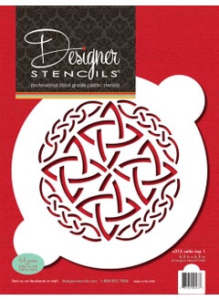 Designer Stencils Designer Stencils C312 Celtic Top 1 Cake Stencil, Beige/semi-transparent  - Image 3