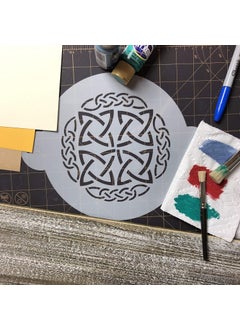 Designer Stencils Designer Stencils C312 Celtic Top 1 Cake Stencil, Beige/semi-transparent  - Image 5