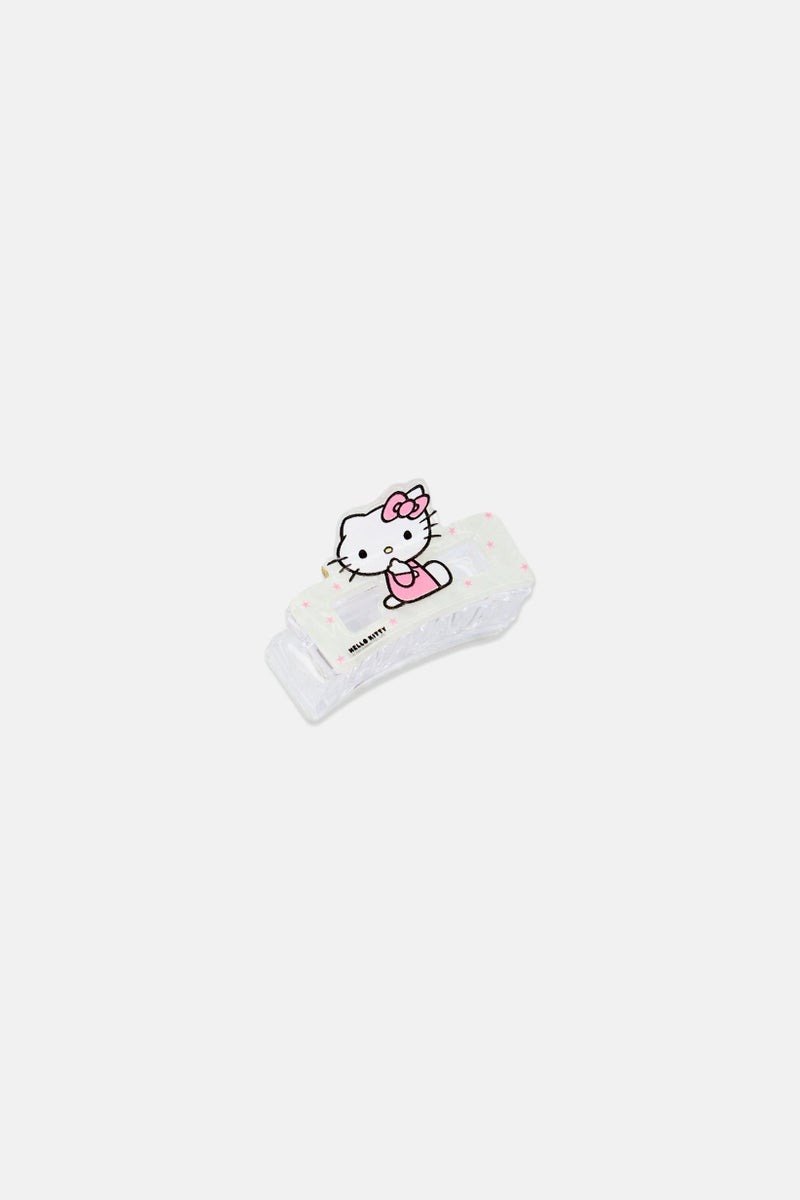 Hello Kitty Kids Girl Graphic Print Hair Claw Clip, White - Image 3
