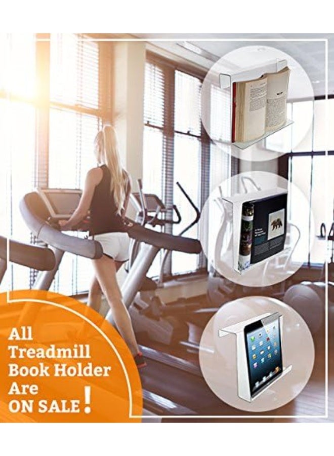 SourceOne 11â€³ x 11â€³ Full-Size Treadmill Book Holder Clear Acrylic - Image 2