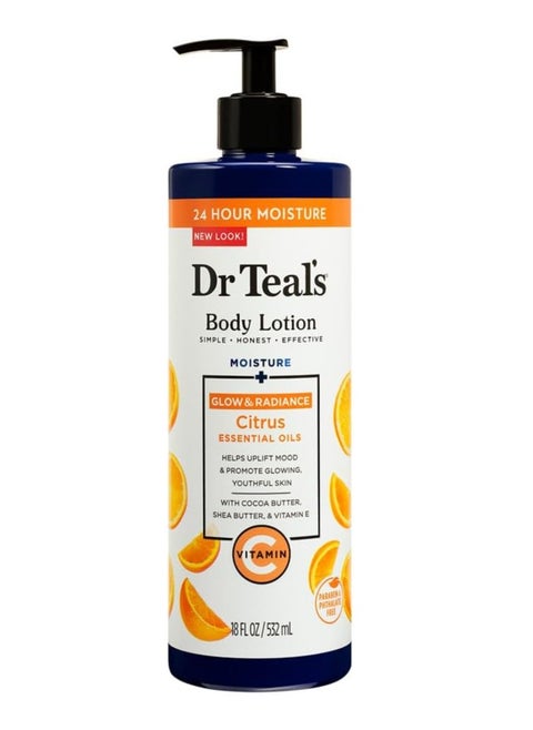 Body Lotion,Glow&Radiance,24 hour moisture With Citrus Oil and Essential Oils,532 ml
