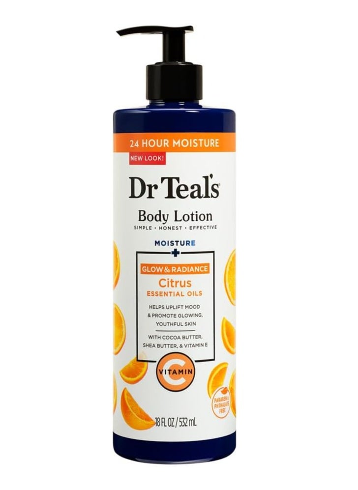 Body Lotion,Glow&Radiance,24 hour moisture With Citrus Oil and Essential Oils,532 ml