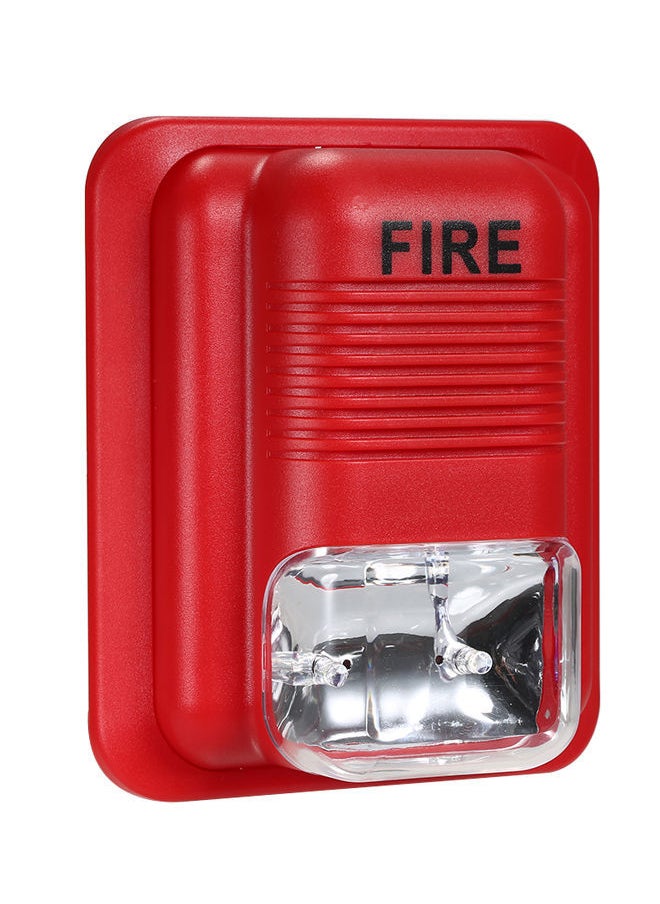 NIBEMINENT - LED Fire Warning Strobe Alarm Red 15.2x6.3x12.2centimeter - Image 1