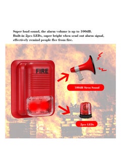 NIBEMINENT LED Fire Warning Strobe Alarm Red 15.2x6.3x12.2centimeter  - Image 4