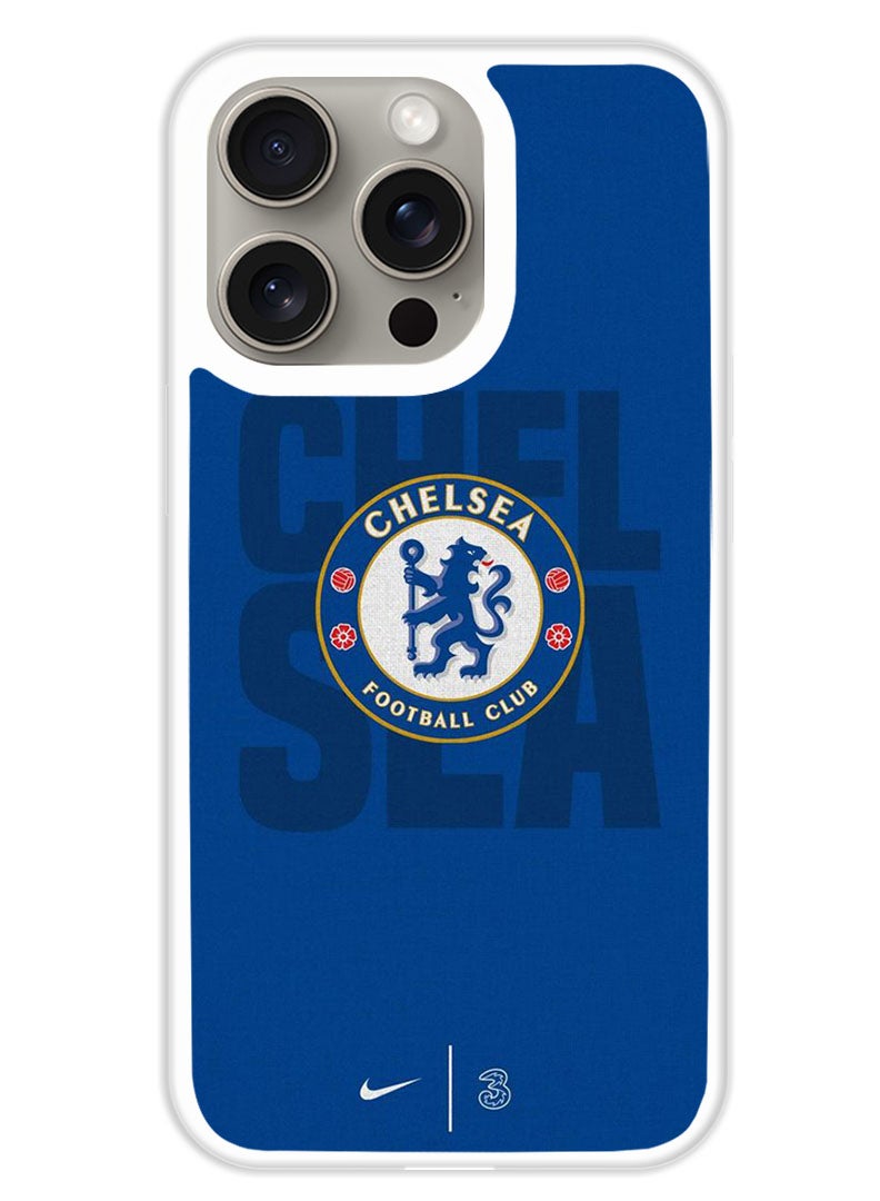 Theodor Protective Case Cover For APPLE IPHONE 15 Pro Chelsea (White Bumper) - Image 1