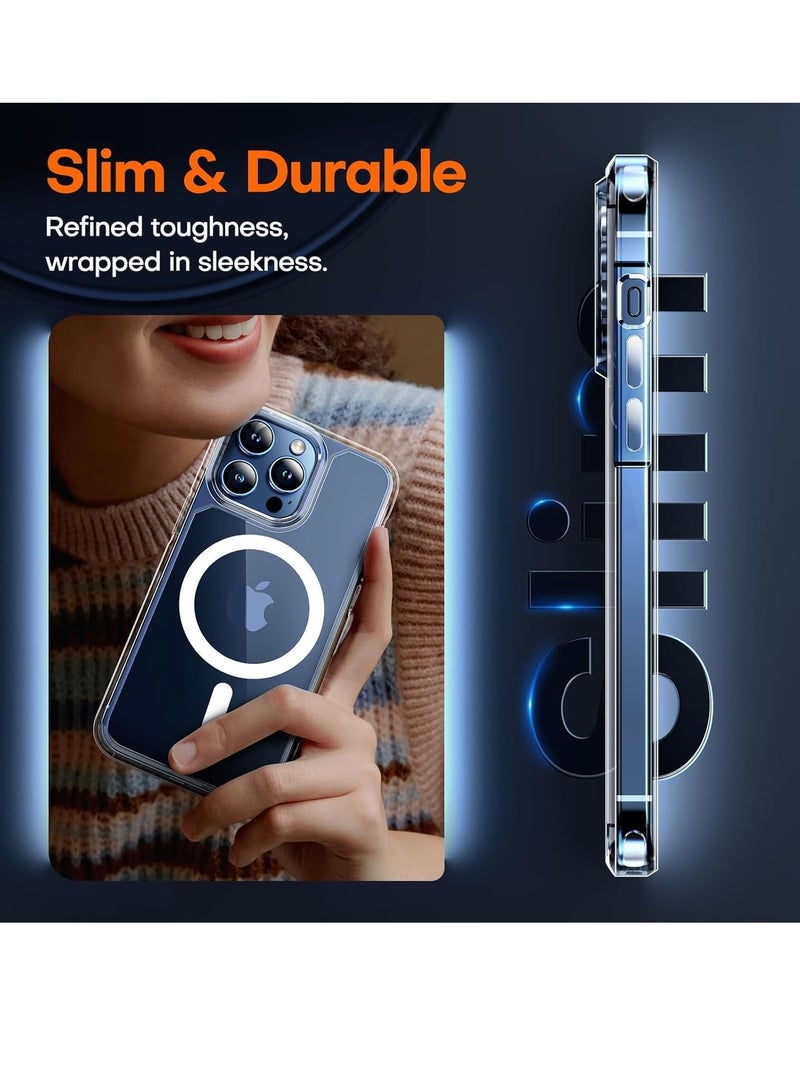 ELTRAZONE IPHONE 15 PRO MAX MAGNETIC CASE [5 IN 1] WITH 2X SCREEN PROTECTORS + 2X CAMERA LENS PROTECTORS, MILITARY PROTECTION, ANTI-YELLOW, SHOCKPROOF, SLIM MAGNETIC COVER FOR IPHONE 15 PRO MAX 6.7 INCH - Image 4