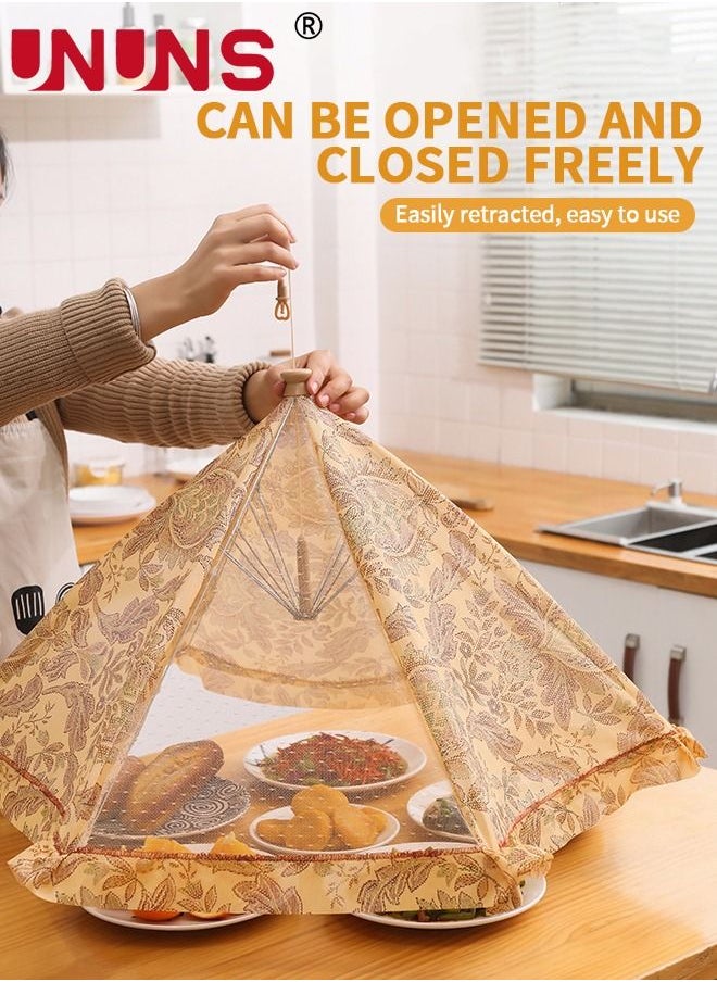 غطاء شبكي منبثق للطعام، غطاء شبكي للطعام قابل للطي، أغطية أطباق للحفلات المنزلية، النزهات، حفلات الشواء، 80*80 سم
