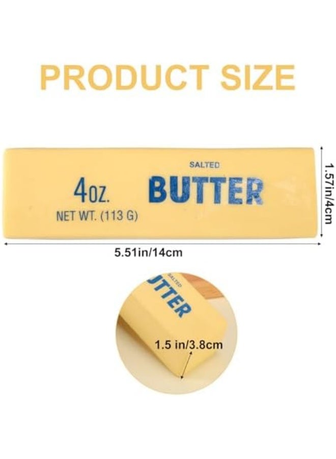 Butter Squeeze Toy, Butter Stick Toys Slow Growth Relax PU Material for Office School Anxiety Relief and Decompression (Light Yellow) - Image 4