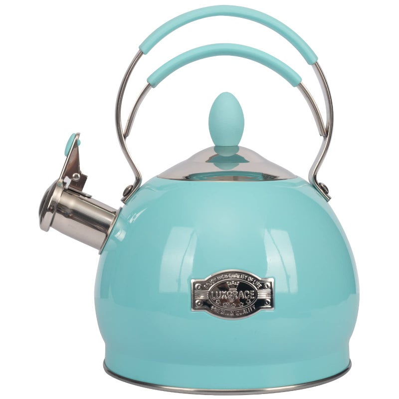 Whistling Tea Kettle Stainless Steel Teapot Teakettle for Stovetop Induction Stove Top Fast Boiling Heat Water Tea Pot 26 Quart