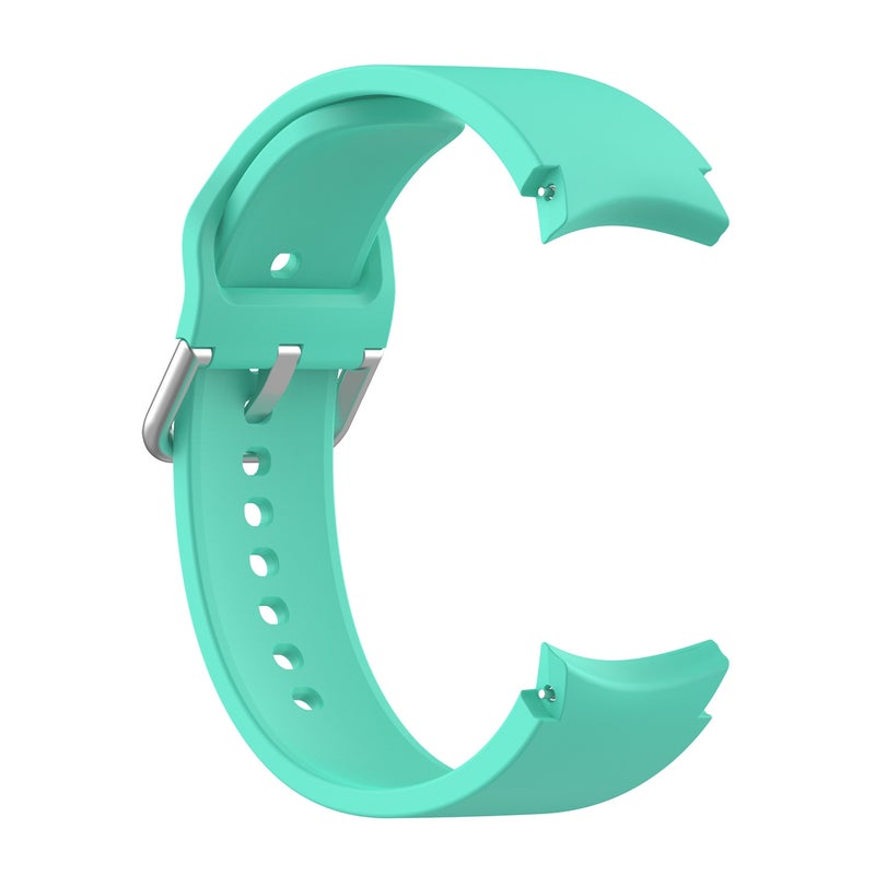 Replacement Strap For Samung Galaxy Watch4 40mm / 44mm Silicone Silver Round Buckle Watch Band(Mint Green) - Image 3
