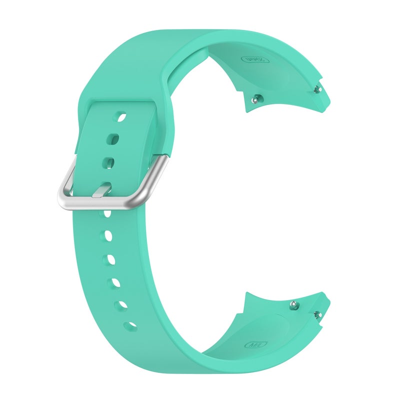 Replacement Strap For Samung Galaxy Watch4 40mm / 44mm Silicone Silver Round Buckle Watch Band(Mint Green) - Image 1