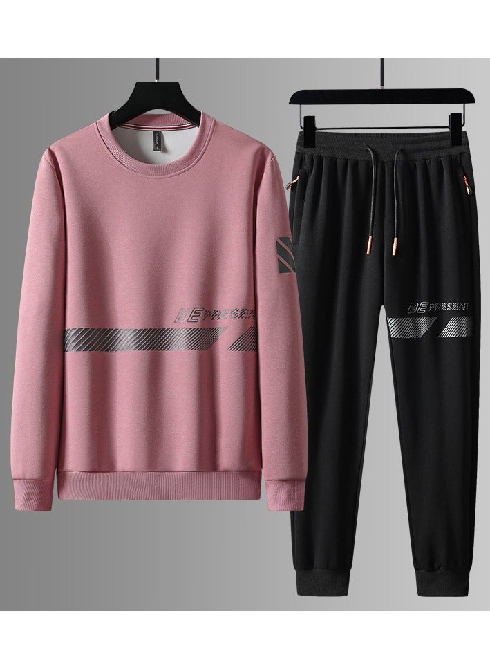 KUYING New Spring And Autumn Casual Hoodie Men's Round Neck Trendy Running Two-Piece Set  - Image 1