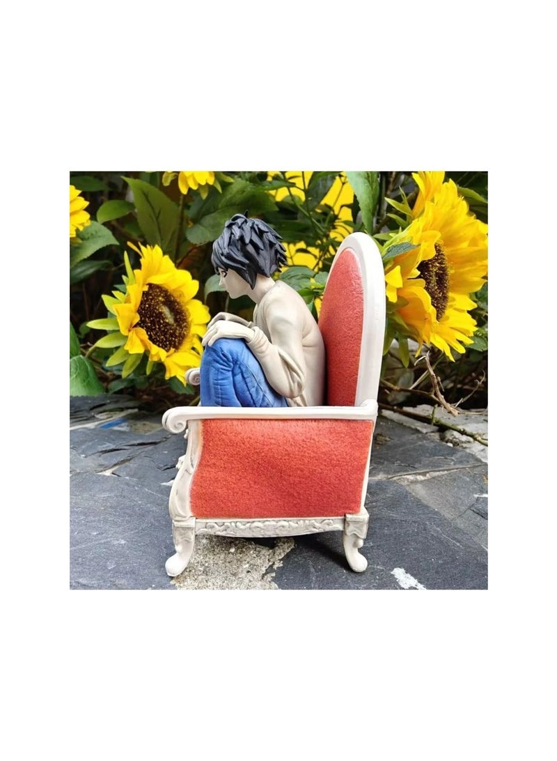 هالامودو 1/10 مقياس ملاحظة الموت - L الجلوس شكل الوضع ، أريكة نموذج أنيمي مجموعة سطح المكتب ديكور هدية للفتيان البنات الأطفال عيد ميلاد 13 سم - Image 3