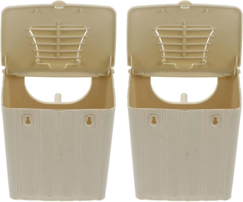 STOBOK Bird Nest Box Plastic Birdhouses 2Pcs, Parrot Breeding Box Breeding Nesting Bird Aviary Cage Box for Parakeet Budgie Cockatiel, 13x10x13cm - Image 1