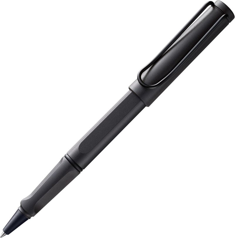 LAMY Safari Medium Tip Roller Ball Pen - Charcoal with Ergonomic Grip and Refillable Blue Ink - Image 1