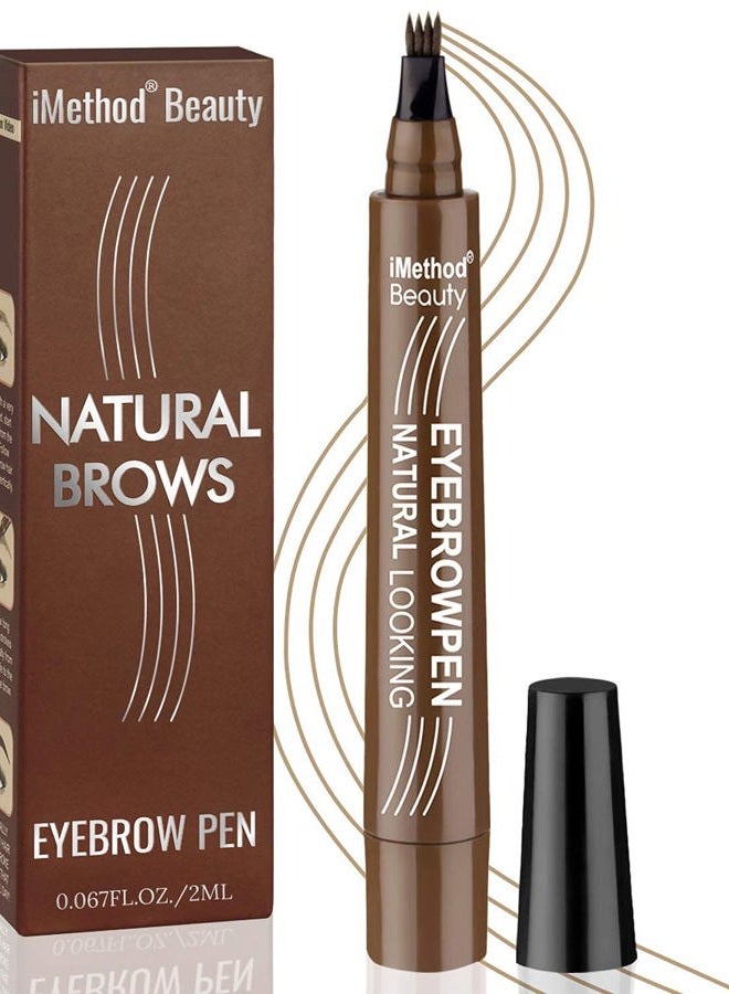 iMethod Eyebrow Pen - iMethod Upgrade Eyebrow TattooPen, Eyebrow Makeup, Long Lasting, Waterproof and Smudge-proof, Light Brown - Image 1