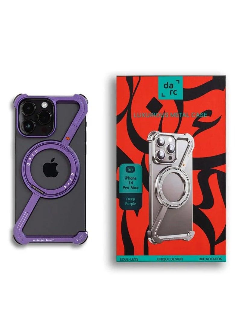darc iPhone 14 Pro Z Case Reinforced and Sleek with MagSafe and Stand Deep Purple Color  - Image 4