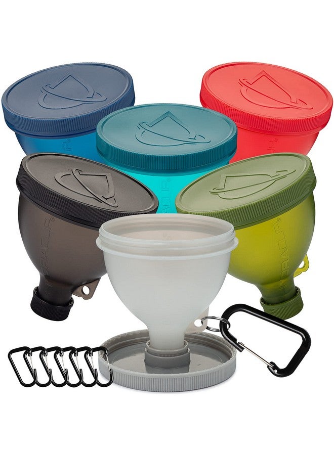 Hydra Cup [6 Pack] ProStand Funnel Set w/Stand for Filling Water Bottles, Shaker Bottles w/Protein Powder, Supplement Storage Set, Take to Go or Kitchen Use, Keychain for Shaker Cup, BPA Free - Image 1