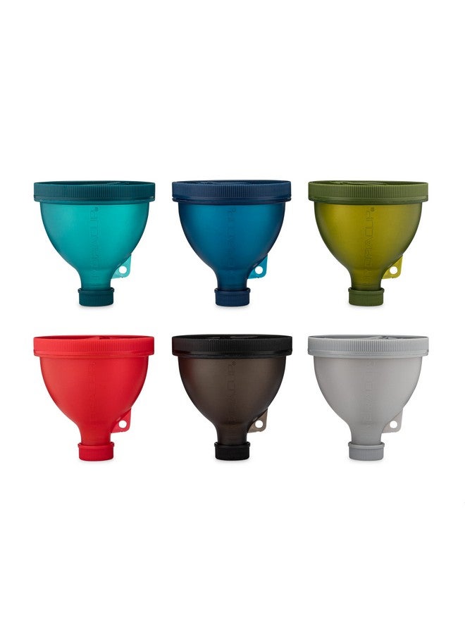 Hydra Cup [6 Pack] ProStand Funnel Set w/Stand for Filling Water Bottles, Shaker Bottles w/Protein Powder, Supplement Storage Set, Take to Go or Kitchen Use, Keychain for Shaker Cup, BPA Free - Image 5