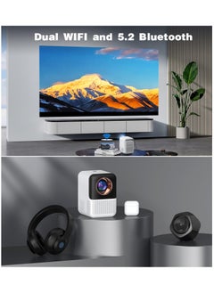 SYOSI Mini Projector Bluetooth WiFi [Electic Focus], Built-in Netflix Native 1080p 15000 Lumens Portable Smart TV Projector, Support 4K, Office DOC, 4D 4P Keystone, 50% Digital Zoom for Phones Laptop PS5  - Image 5