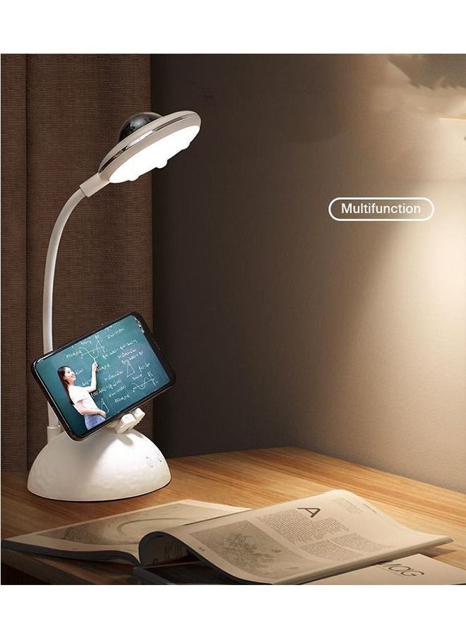 Generic - Dimmable USB Rechargeable Kids Desk Lamp with Projection Pencil Holder Lamp for Working, Reading and Studying - Image 1