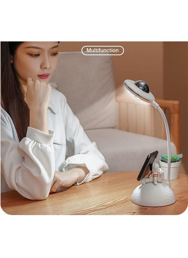 Generic - Dimmable USB Rechargeable Kids Desk Lamp with Projection Pencil Holder Lamp for Working, Reading and Studying - Image 1