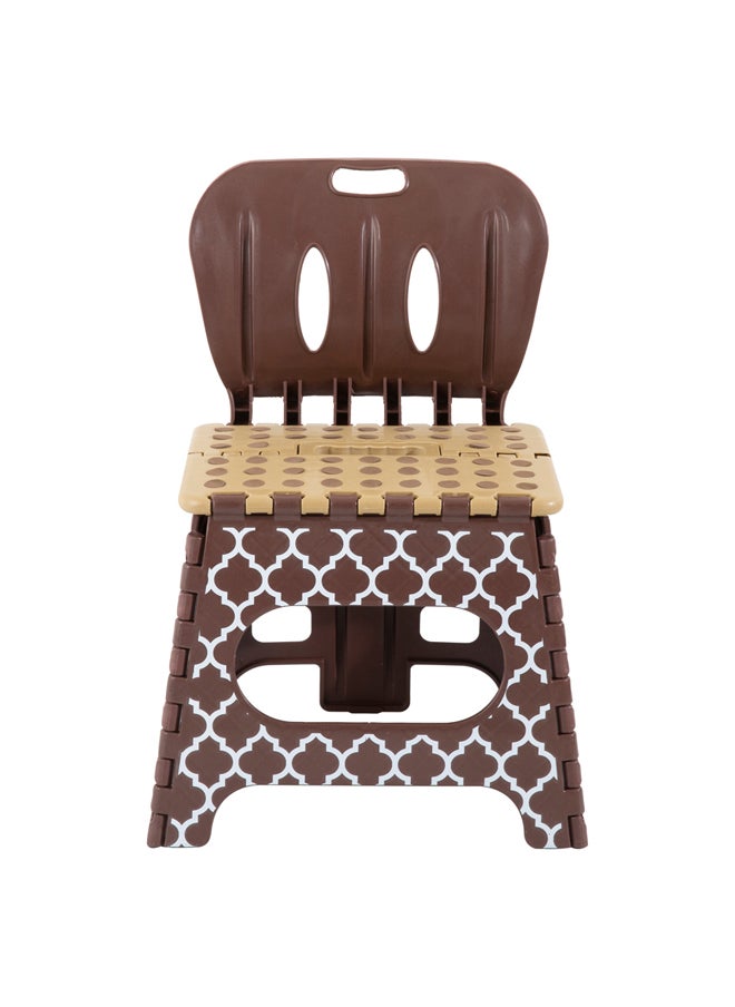 AL SANIDI Multi-Purpose Chair Camping Chair Brown*Beige Size 22*29*47 Cm  - Image 2