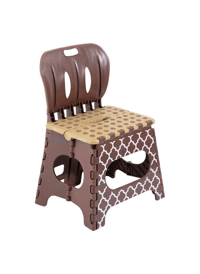 AL SANIDI Multi-Purpose Chair Camping Chair Brown*Beige Size 22*29*47 Cm  - Image 1