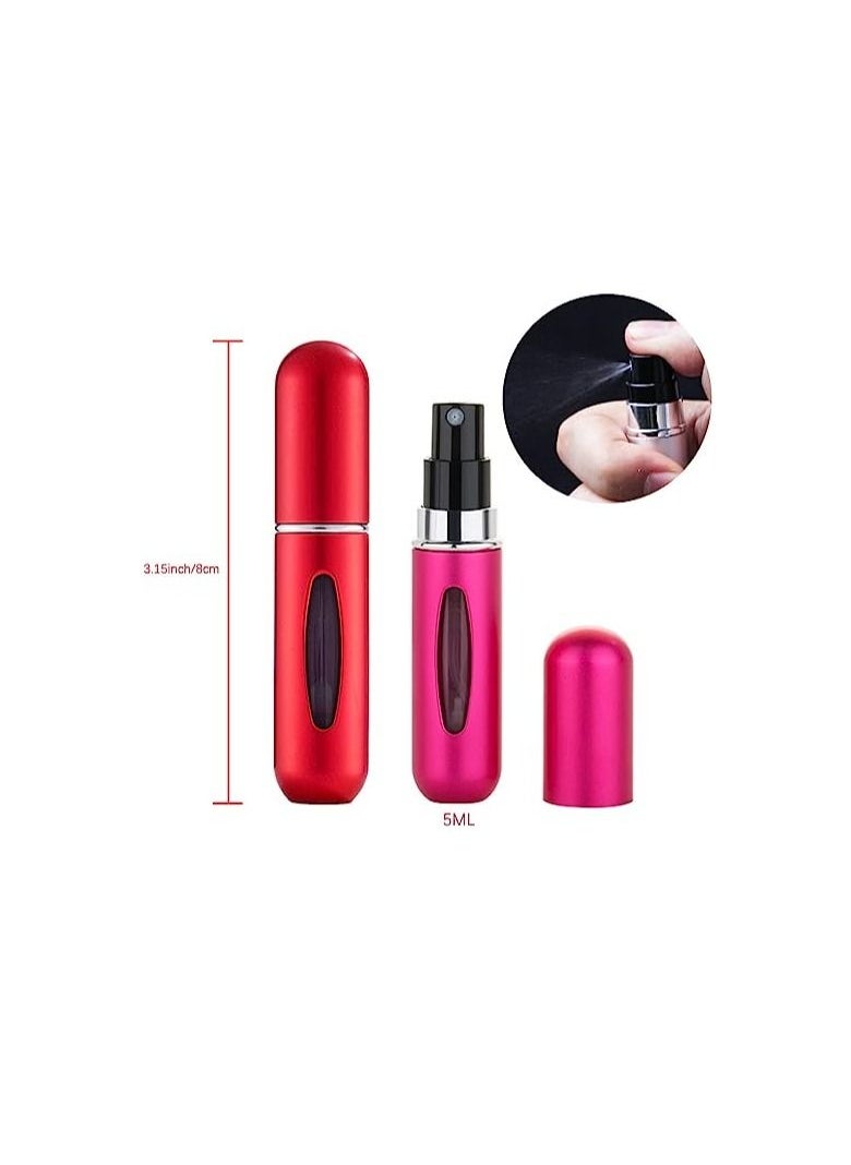 ORiTi - 8 Pcs of 5ml Portable Mini Refillable Perfume Atomizer Bottle Refillable Perfume Spray Scent Pump Case - Image 1