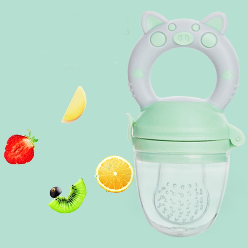2pcs Baby Food Feeder Pacifier Blue Green Exercise Coordination Soft Silicone Baby Food Feeder for Home Use - Image 5