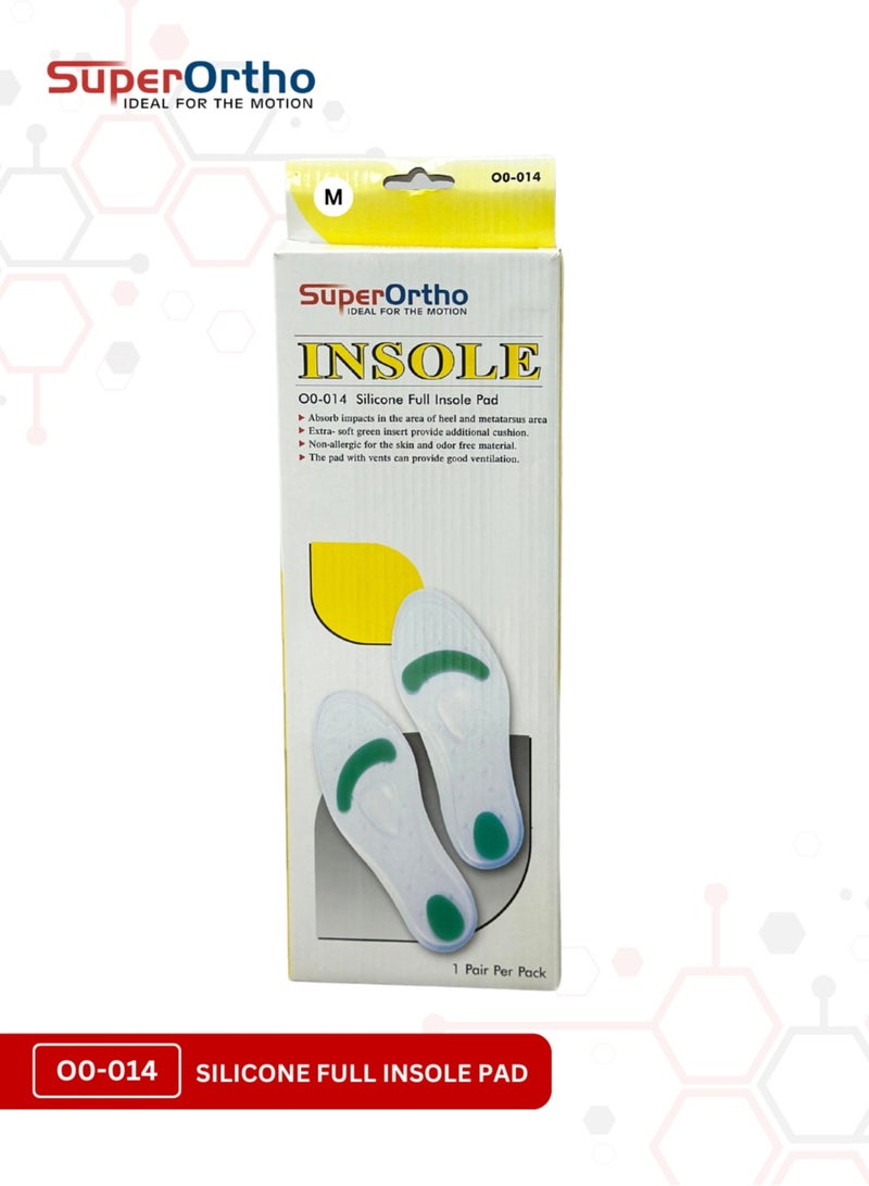 SuperOrtho Silicone Full Insole Pad- O0-014 Medium Size - Image 2