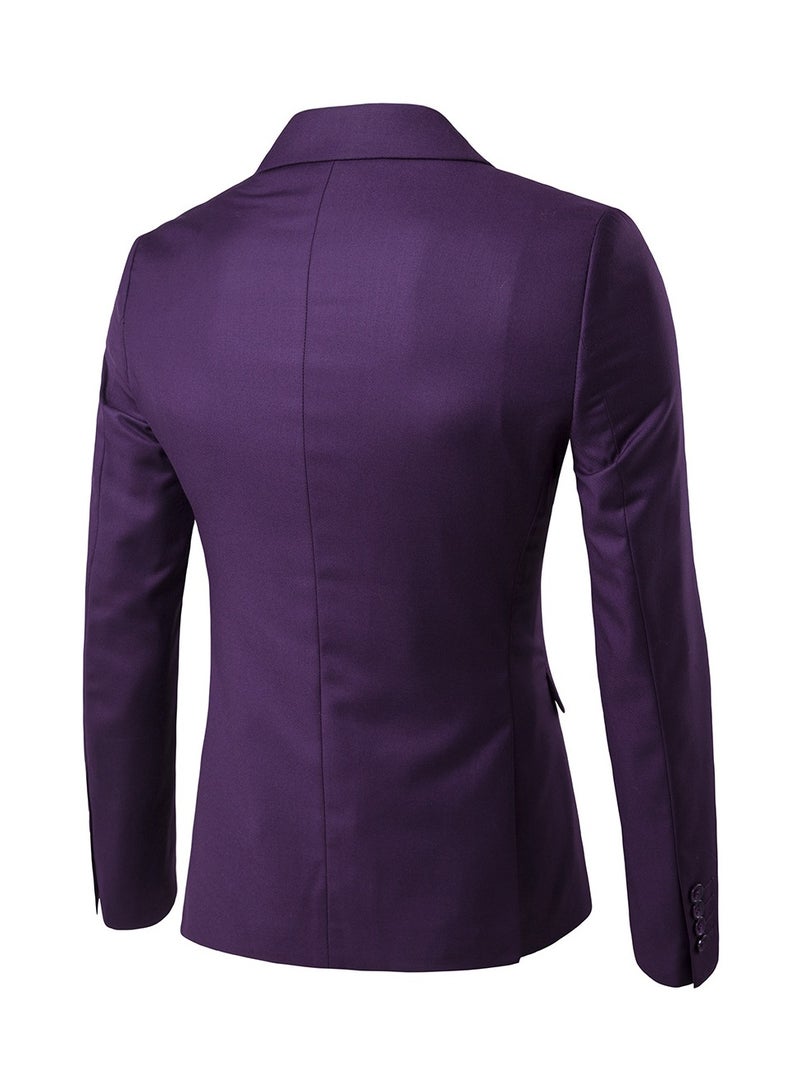 Shougu Fashionable And Versatile Business Solid Color Men's Suit Set Two-piece Set  - Image 2