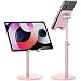 OMOTON Cell Phone Stand Angle Height Adjustable Phone Stand Aluminum Desktop Phone Holder Dock Stand for Desk Compatible with iPhone 13MiniProMax All Smartphones and Tablets411 Rose Gold - Image 2