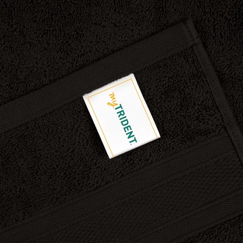 Trident Soft Comfort Air Rich 100% Cotton Towels for Bath, 500 GSM Large Size Bathroom Towels for Men/Women, 1 Piece Bath Towel (69cm x 137cm), Black - Image 4