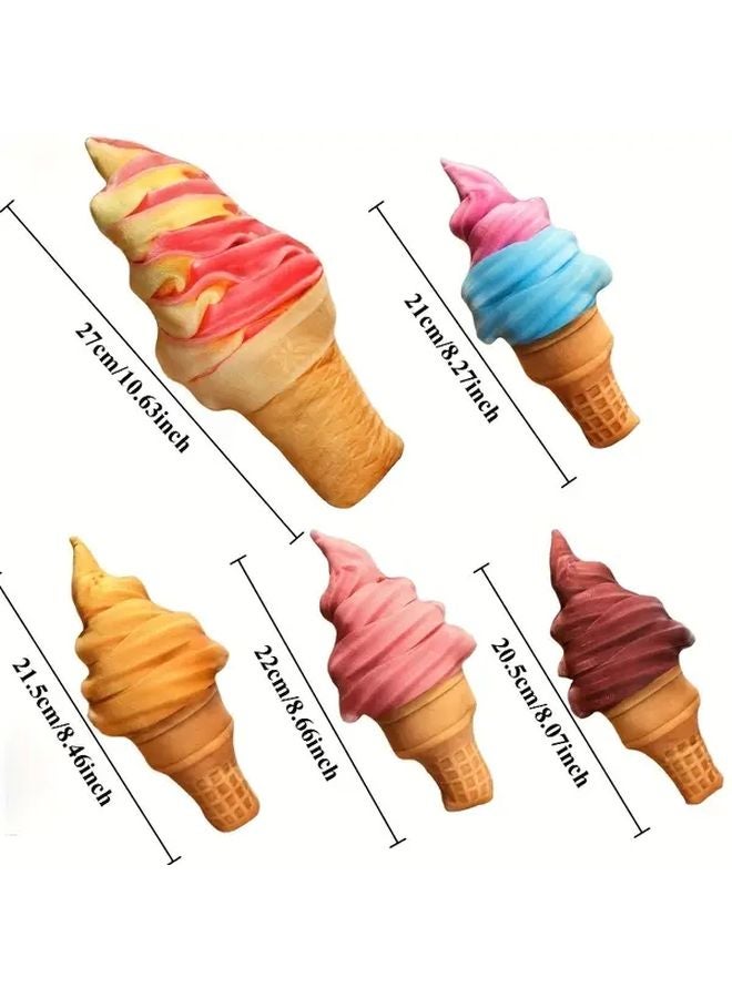 Chocolate Ice Cream Plush Doll Realistic Toy Holiday Gift For Kids - Image 3